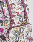 Mochila Mini Floral - Ciruela