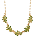 Collar Hojas Roble Dorado
