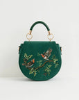 Bolso bordado Robin Love Terciopelo verde