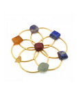 Soporte de metal con minerales chakras