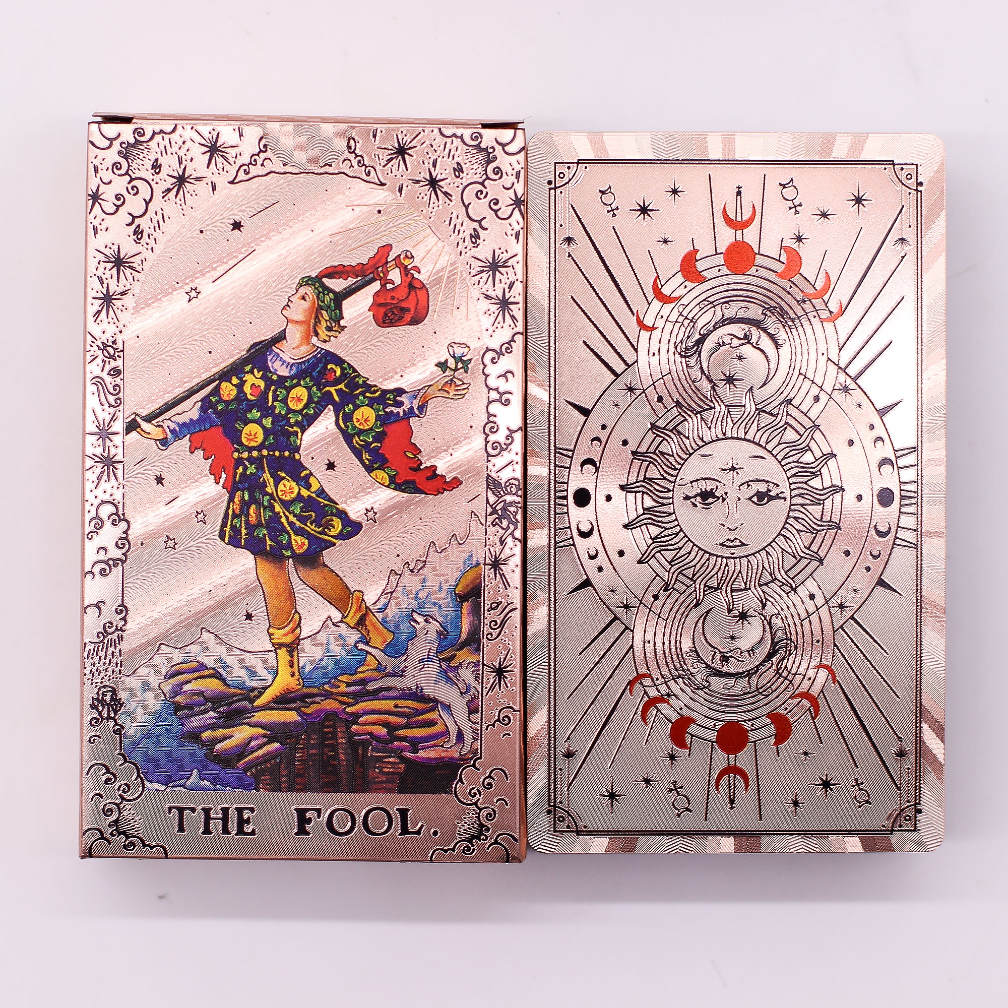 Tarot en lámina de oro rosa