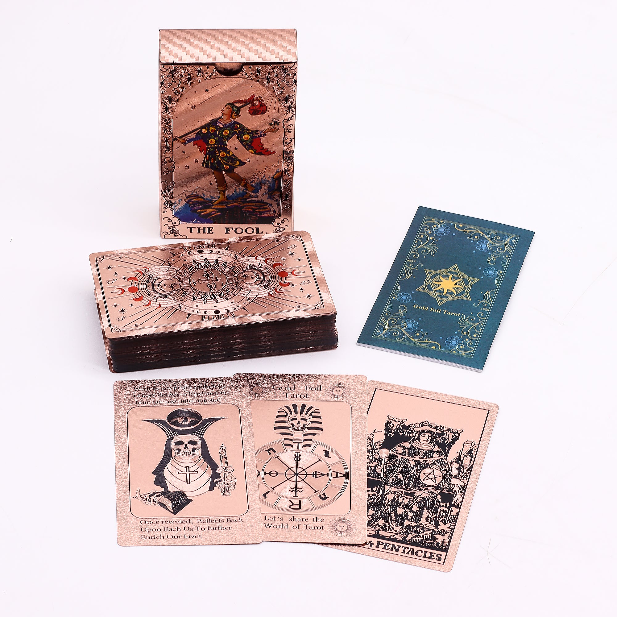 Tarot en lámina de oro rosa