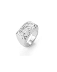 Anillo espiral - plata y oro