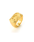 Anillo espiral - plata y oro
