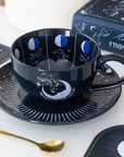 Taza de las fases lunares con plato