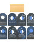 Set de cartas de las fases lunares con soporte