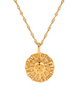 Collar sol y signos - oro
