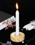 Soportes de madera para velas