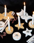Soportes de madera para velas