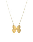 Collar mariposa - oro y plata