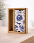 Caja de Tarot de Madera con Porta Cartas – Sol Místico (