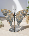 Mariposa de Ágata Mexicana con Soporte – Protección, Sanación y Creatividad