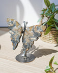 Mariposa de Ágata Mexicana con Soporte – Protección, Sanación y Creatividad