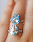 Anillo de Topacio Azul en Plata – Calidad Extra y Adaptable – Claridad, Calma y Comunicación