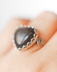 Anillo Corazón de Sunstone Lattice en Plata – Alegría, Vitalidad y Brillo Interior
