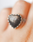 Anillo Corazón de Sunstone Lattice en Plata – Alegría, Vitalidad y Brillo Interior