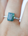 Anillo de Ágata Musgosa en Plata – Armonía, Crecimiento y Conexión con la Naturaleza