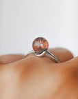 Anillo Redondo de Cuarzo Chamánico en Plata – Visión, Sanación y Conexión Espiritual