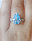 Anillo de Topacio Azul en Plata – Calidad Extra y Adaptable – Claridad, Calma y Comunicación