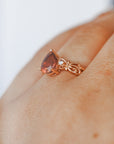Anillo de Turmalina Rosa en Oro Rosa – Amor, Sanación y Dulzura