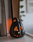 Soporte para velas con forma de calabaza