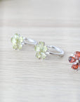 Pendientes de Aro en Plata con Peridoto, Amatista o Granate – Energía, Protección y Elegancia