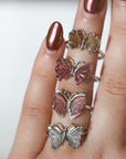 Anillo Mariposa de Turmalina – Alegría, Protección y Energía Vital