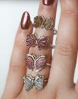 Anillo Mariposa de Turmalina – Alegría, Protección y Energía Vital