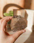 Cuarzo Ahumado con Rutilo y Turmalina – Protección, Claridad y Transformación
