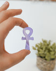 Ankh de Fluorita o Cuarzo Rosa – Vida, Protección y Energía Divina