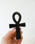 Ankh de Cuarzo Cristal y Obsidiana – Vida, Protección y Sabiduría Espiritual