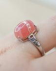 Anillo de Rodocrosita en Plata – Amor Propio, Alegría y Sanación del Corazón