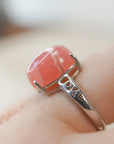 Anillo de Rodocrosita en Plata – Amor Propio, Alegría y Sanación del Corazón
