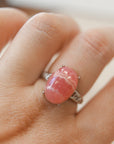 Anillo de Rodocrosita en Plata – Amor Propio, Alegría y Sanación del Corazón