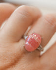 Anillo de Rodocrosita en Plata – Amor Propio, Alegría y Sanación del Corazón