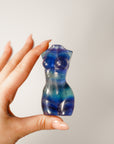 Busto de Fluorita Azul Natural