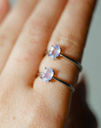 Anillo de Amatista Lavanda y Plata – Ajustable