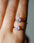 Anillo de Amatista Lavanda y Plata – Ajustable