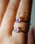 Anillo de Amatista Lavanda y Plata – Ajustable