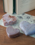 Corazón de amatista rosa