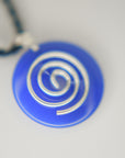 Collar de Ágata Donut con Espiral en Plata