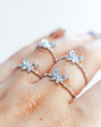Anillo Mariposa con Aguamarina – Libertad y Calma