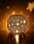 Quemador estrellas iridiscente - blanco