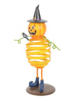 Muñeco de calabaza con sombrero de bruja