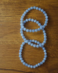 Pulsera elástica calcedonia azul calidad A