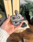 Serpiente de obsidiana plateada