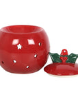 Quemador de aceite bola navideña roja