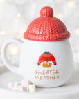 Taza navideña tapa de gorro · PREVENTA