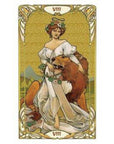Minibaraja de cartas de tarot dorado Art Nouveau Multilingüe (en español)