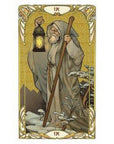 Minibaraja de cartas de tarot dorado Art Nouveau Multilingüe (en español)